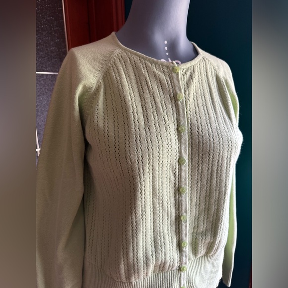Pastel green buttoned up cardigan - Picture 2 of 4